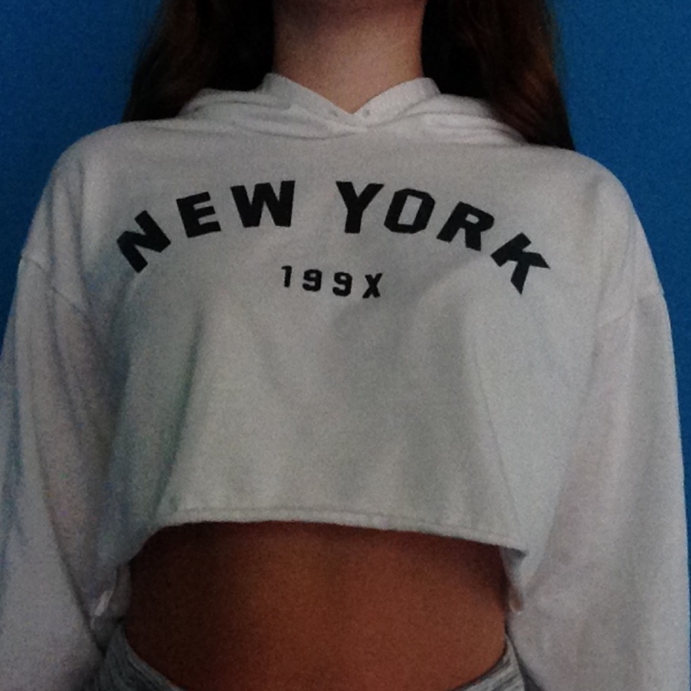 New York cropped hoodie